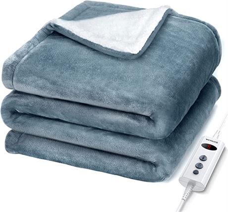 Wchiuoe Heated Throw Blanket - Blue