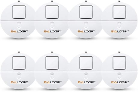 EVA LOGIK Modern Ultra-Thin Window Alarm - 8 Pack