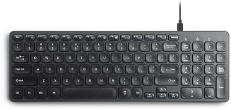 Perixx PERIBOARD-215B US, Wired Keyboard