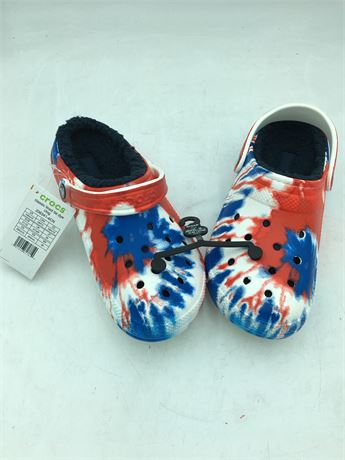 Crocs: Classic Tie Dye Lined Clogs Shoes - Unisex - M8 /10W