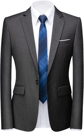 Uninukoo Size 30 Charcoal 2 Piece One Button Suit