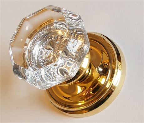 Octogonal Clear Door Knob - Set of 10