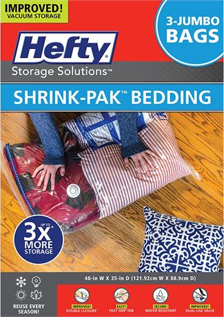 Hefty Shrink-Pak � 3 Jumbo Vacuum Seal Storage Bags