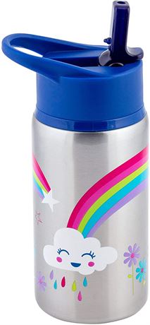 Stephen Joseph Stainless Steel Water Bottles, 18 OZ, RAINBOW