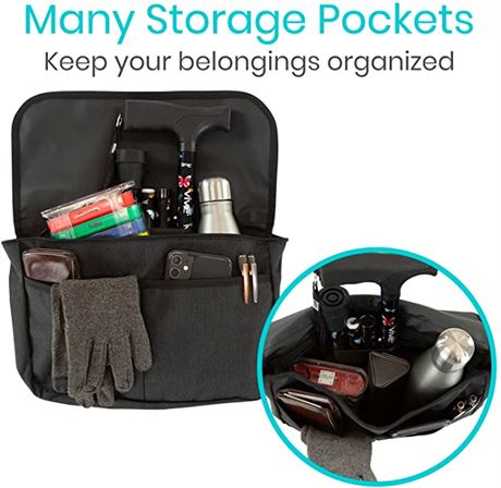 Vive Wheelchair Carry Bag - Lightweight and Heavy Duty Travel Tot