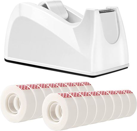 Amazon Basics Matte-finish Tap w/ Dispenser Tape Refills, 3/4" x 36 yds, 16 Pack