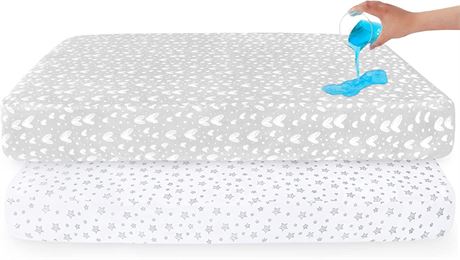 Waterproof Crib Mattress Protector 2 Pack 52�X 28�