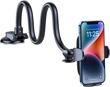 Windshield Phone Mount for Car [Gooseneck 13" Long Arm]