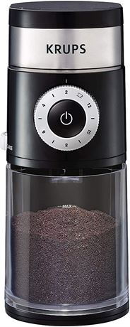 Krups Precision Plastic and Stainless Steel Flat Burr Grinder