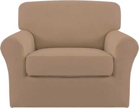 Easy-Going 2 Pieces Microfiber Stretch Chair Slipcover