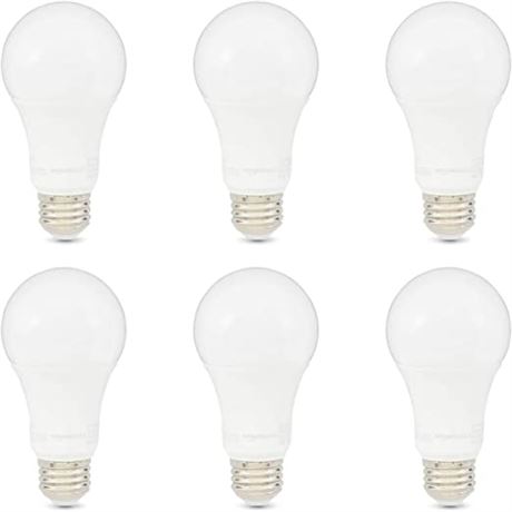 Amazon Basics 100W, A19 LED Light Bulbs | 6-Pack