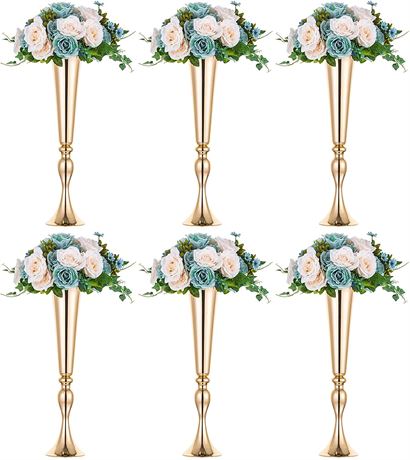 6 Pcs 21.9" Height Versatile Metal Wedding Centerpieces Vase