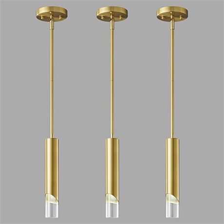 Modern Pendent Lights in Kitchen, Gold