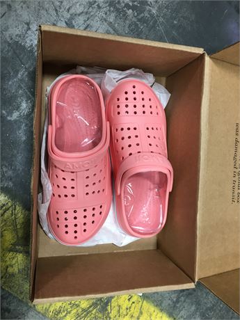 Amoji Unisex Clogs Garden Shoes Slip On Sandals