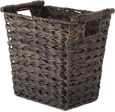 Whitmor Split Rattique Driftwood Brown Waste Basket, Set of 3