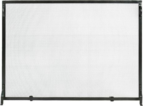 Minuteman International Plain by Design Fireplace Screen, 44 x 33-in , Black