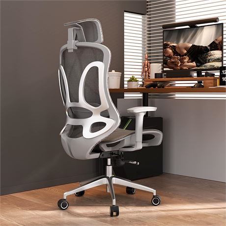 ERGOUP Ergonomic Office Chair Computer Desk Chiar Mesh High Grey Desk Chair