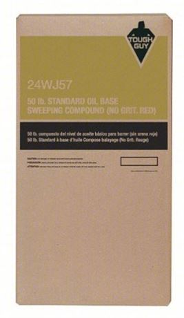 TOUGH GUY Sweeping Compound: Oil, Box, 50 lb Container Size, Red