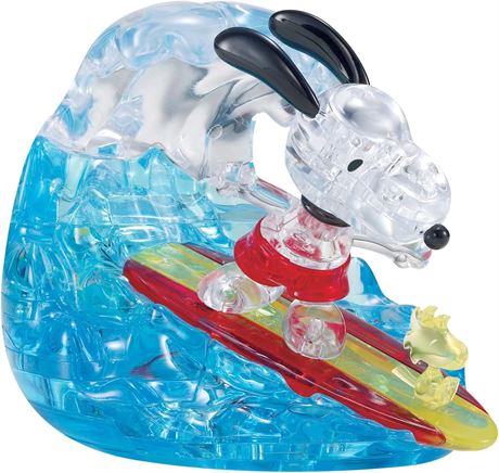 Original 3D Crystal Puzzles Peanuts Snoopy Surf