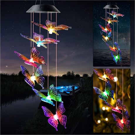 Colorful Butterfly Solar Lights Decor