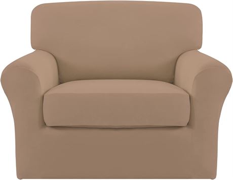 Easy-Going 2 Pieces Microfiber Stretch Chair Slipcover