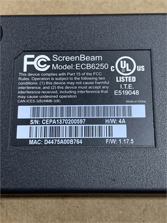 ScreenBeam Bonded MoCA 2.5, Ethernet Over Coax, Model: ECB7250K02