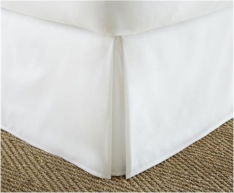 ienjoy Home IEH-BEDSKIRT-KING-WHITE Home Collection Pleated Bed Skirt
