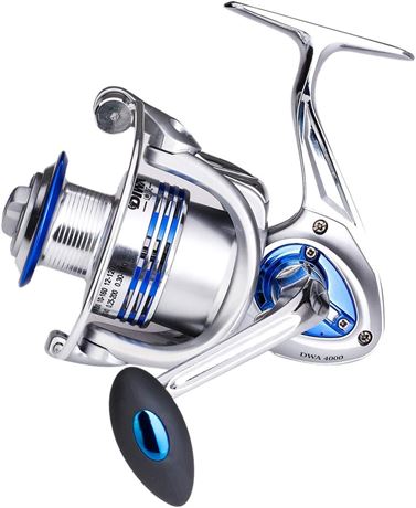 Diwa Spinning Fishing Reel, silver/blue