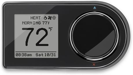 Lux GEO-BL Wi-Fi Thermostat, Black