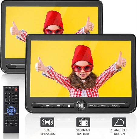 10.5" Dual Screen Portable DVD Player for Car