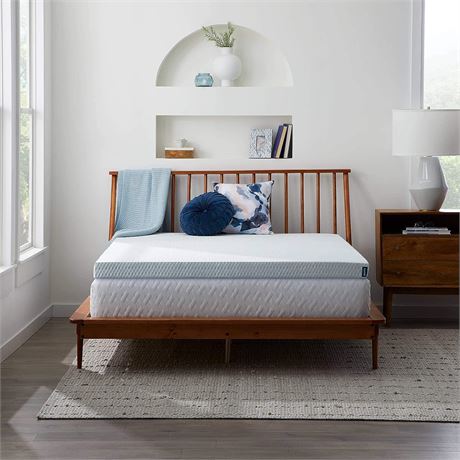 Lucid 4 Inch Mattress Topper Memory Foam, Queen