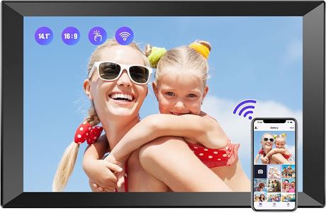 BIGASUO 14.1 Inch Large Digital Picture Frame 1280x800 HD