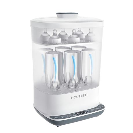 Baby Bottle Sterilizer, 6-in-1 HAUTURE Bottle Sterilizer and Dryer