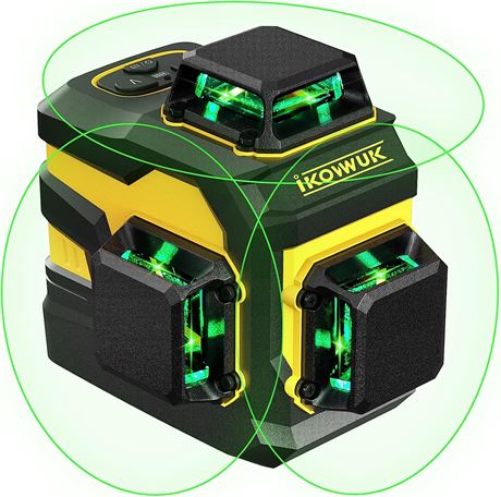 Laser Level, IKOVWUK 3x360" Cross Line Laser for Construction 1PK